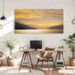 Serene Mountain Sunset Lake Wall Art Canvas Office Home Room Framed 120x60cm