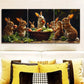 3pcs Rabbit farm Art Painting Metal Print Ready to Hang Art