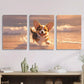 3pcs Cute Corgi Puppy Cartoon Metal Print Ready to Hang Art