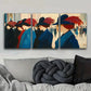3pcs People in the market Metal Painting Print Ready to Hang Art