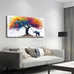 Elephant Rainbow Colorful Wall Art Canvas Office Home Room Framed 120x60cm