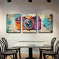 3pcs Colorful Retro Photography Theme Perfect Wall Art Set Canvas Framed 40x60cm - High Quality Print 100% Australian Made Wall Canvas Ready to Hang