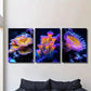 3pcs Fantasy Glowing Coral Reefs Sea Life Wall Art Set Canvas Framed 40x60cm - High Quality Print 100% Australian Made Wall Canvas Ready to Hang