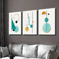 3pcs Abstract Geometric Aesthetics Wall Art Set Canvas Framed 40x60cm - High Quality Print 100% Australian Made Wall Canvas Ready to Hang