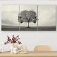 3pcs Black &White Fantasy Surreal Tree and Faces Wall Art Set Canvas Framed 40x60cm - High Quality Print 100% Australian Made Wall Canvas Ready to Hang