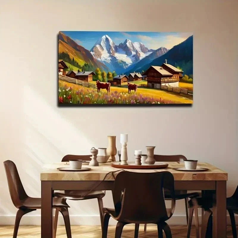 Full of Charming Country Spaces Wall Art Canvas Office Home Room Framed 120x60cm