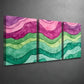 3pcs Summer Rice Paddy Ripples Watercolor Wall Art Set Canvas Framed 40x60cm - High Quality Print 100% Australian Made Wall Canvas Ready to Hang