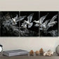 3pcs Seagull Luxurious Design Flying Pigeons Metal Print Ready to Hang Art