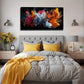 Splatter Paint Suitable Deco Wall Art Canvas Office Home Room Framed 120x60cm