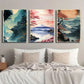 3pcs Vibrant Mount Fuji & Cherry Blossom Scenes Wall Art Set Canvas Framed 40x60cm - High Quality Print 100% Australian Made Wall Canvas Ready to Hang