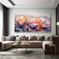 Minimalist Pink Floral Painting Wall Art Canvas Office Home Room Framed 80x45cm