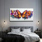 Red Butterfly Colorful Flower Wall Art Canvas Office Home Room Framed 120x60cm