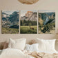 3pcs Yosemite National Park Metal Print Ready to Hang Art