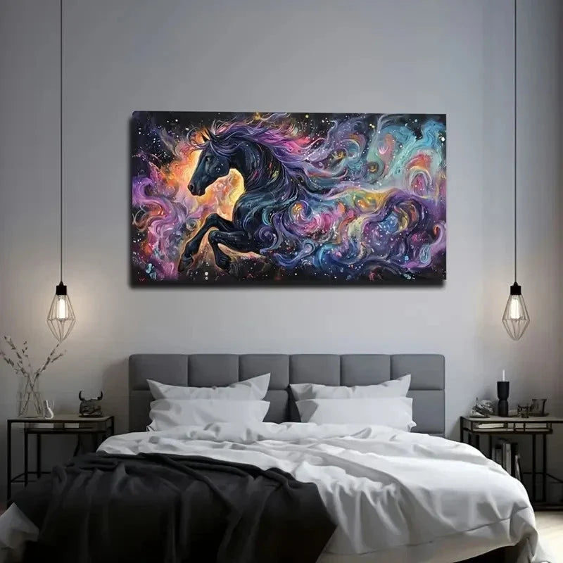 Beautiful Colorful Abstract Wall Art Canvas Office Home Room Framed 120x60cm