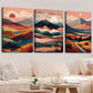 3pcs Modern Sunset Landscape Decoration Wall Art Set Canvas Framed 40x60cm - High Quality Print 100% Australian Made Wall Canvas Ready to Hang