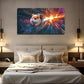 Dynamic Spaceship Hamster Wall Art Canvas Office Home Room Framed 120x60cm