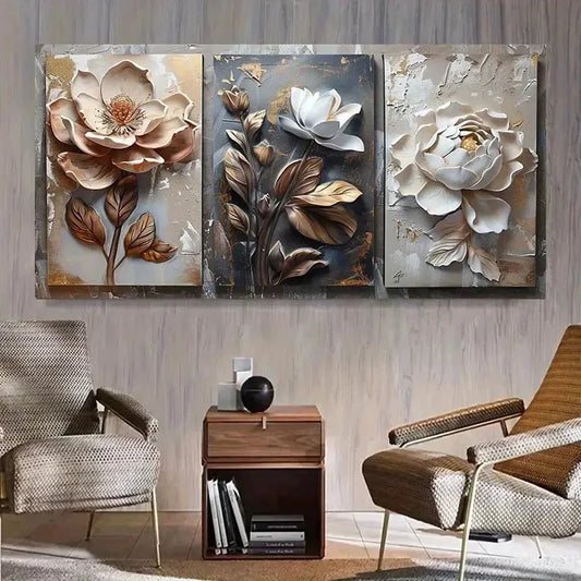 Vibrant Colorful Flowers Decor Wall Art Canvas Office Home Room Framed 120x60cm
