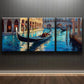 3pcs Home The Venetian Resort Blue Ocean Perfect Wall Art Set Canvas Framed 40x60cm - High Quality Print 100% Australian Made Wall Canvas Ready to Hang