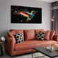 Hummingbird Vibrant Colorful Wall Art Canvas Office Home Room Framed 120x60cm