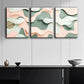 3pcs Abstract Shapes and Soft Pastel Colors Wall Art Set Canvas Framed 40x60cm - High Quality Print 100% Australian Made Wall Canvas Ready to Hang