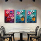 3pcs Vibrant Poppies Nature Beauty Perfect Wall Art Set Canvas Framed 40x60cm - High Quality Print 100% Australian Made Wall Canvas Ready to Hang
