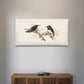 Vintage Sun birds on Branch Classic Wall Art Canvas Office Home Framed 120x60cm