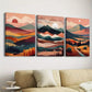 3pcs Modern Sunset Landscape Decoration Wall Art Set Canvas Framed 40x60cm - High Quality Print 100% Australian Made Wall Canvas Ready to Hang