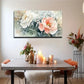 Pink Blooming Peony Flowers Wall Art Canvas Office Home Room Framed 80x45cm