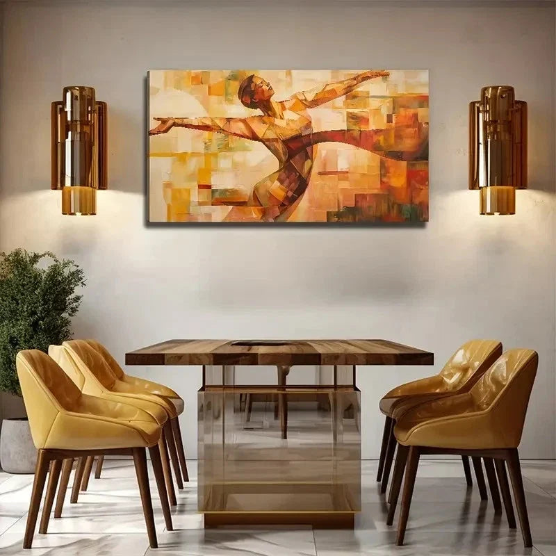 Modern Gymnast In Motion Wall Art Canvas Office Home Room Framed 120x60cm