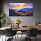 Magic Mountain View Suitable Wall Art Canvas Office Home Room Framed 80x45cm
