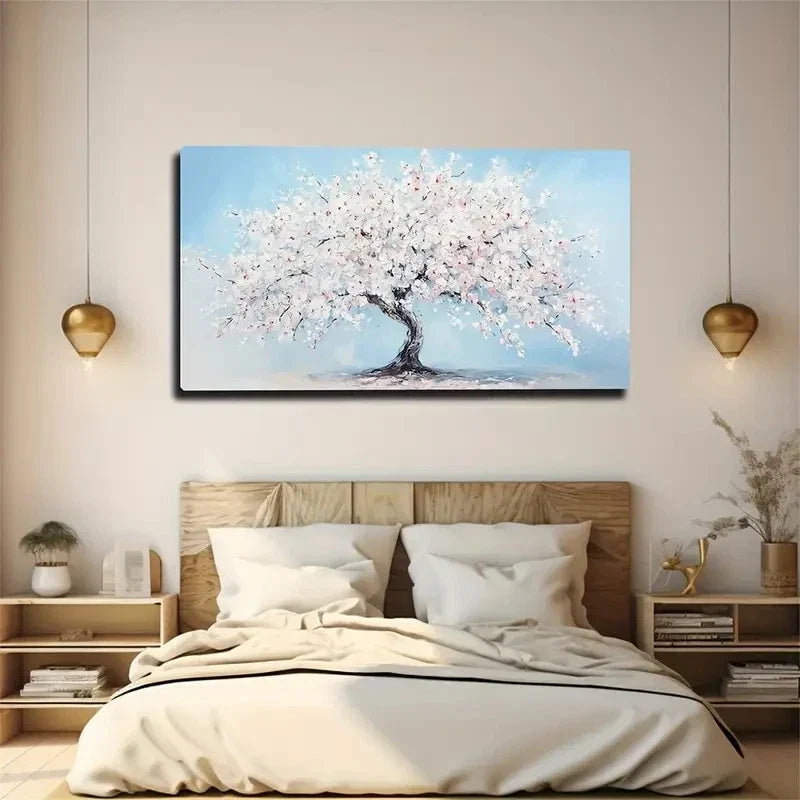 Lush White And Pink Flowers Wall Art Canvas Office Home Room Framed 80x45cm