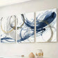 3pcs Abstract Blue Texture Wall Art Set Canvas Framed 40x60cm - High Quality Print 100% Australian Made Wall Canvas Ready to Hang