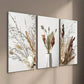 3pcs Flower Art in a Vase Dried Flowers Wall Art Set Canvas Framed 40x60cm - High Quality Print 100% Australian Made Wall Canvas Ready to Hang