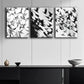 3pcs Black and White Birds Are Flying Metal Print Ready to Hang Art