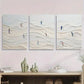 3pcs Golf Course Scene Sand with Golf Players Metal Print Ready to Hang Art
