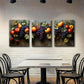 3pcs Classic Still Life Grapes Apple Perfect Wall Art Set Canvas Framed 40x60cm - High Quality Print 100% Australian Made Wall Canvas Ready to Hang