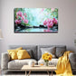 Serene Lake Scene With Pink Wall Art Canvas Office Home Room Framed 120x60cm