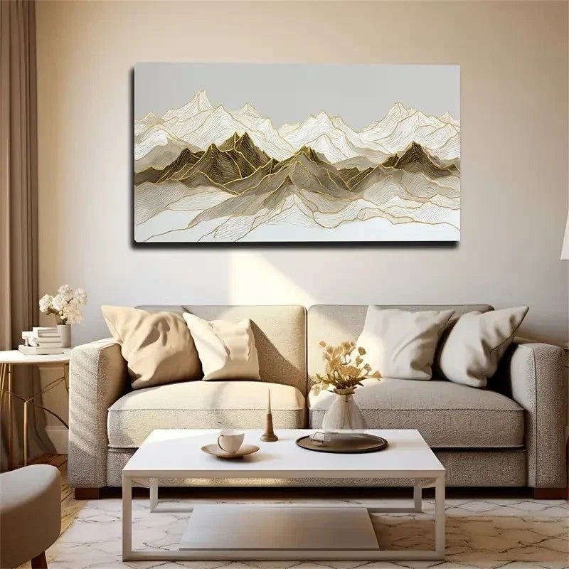 Horizontal Abstract Nature Wall Art Canvas Office Home Room Framed 120x60cm