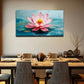 Pink Lotus Flower in Serene Wall Art canvas office home room framed 120x60cm