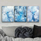 3pcs Deer with Ice-Blue Frost, Metal Print Ready to Hang Art
