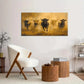 Bulls Aesthetic Modern Vibrant Wall Art Canvas Office Home Room Framed 120x60cm