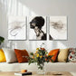 3pcs Abstract Black and White Human Form Perfect Wall Art Set Canvas Framed 40x60cm - High Quality Print 100% Australian Made Wall Canvas Ready to Hang