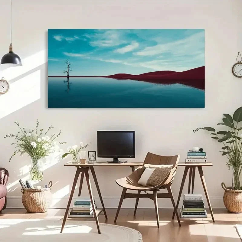 Nature Scenery Modern Asian Wall Art Canvas Office Home Room Framed 80x45cm