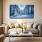 Woods Thick Snow Wall Art Canvas Office Home Room Framed 80x45cm