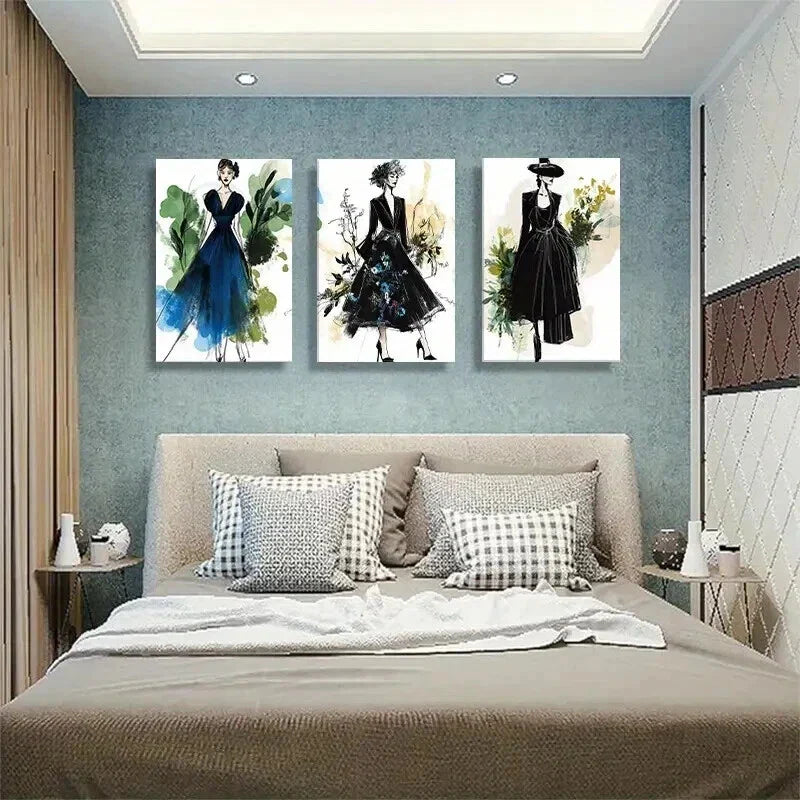 3pcs Classic & Contemporary Stylish Perfect Wall Art Set Canvas Framed 40x60cm - High Quality Print 100% Australian Made Wall Canvas Ready to Hang