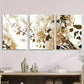 3pcs Neutral Minimalist Blossom Floral Metal Print Ready to Hang Art