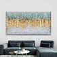Abstract in Golden And Teal Wall Art Canvas Office Home Room Framed 80x45cm