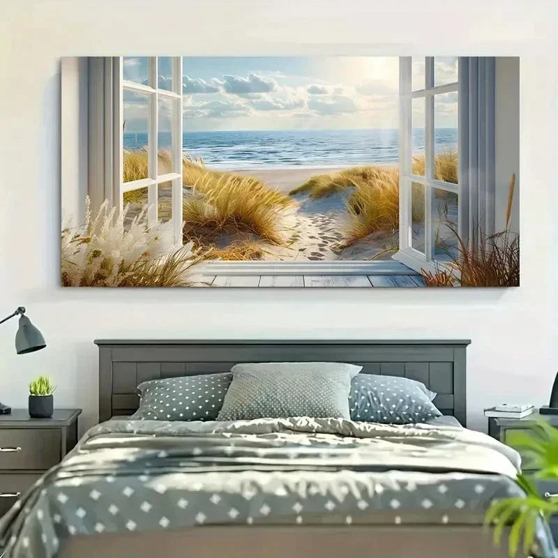 Classic Rural Landscape Wall Art Canvas Office Home Room Framed 120x60cm