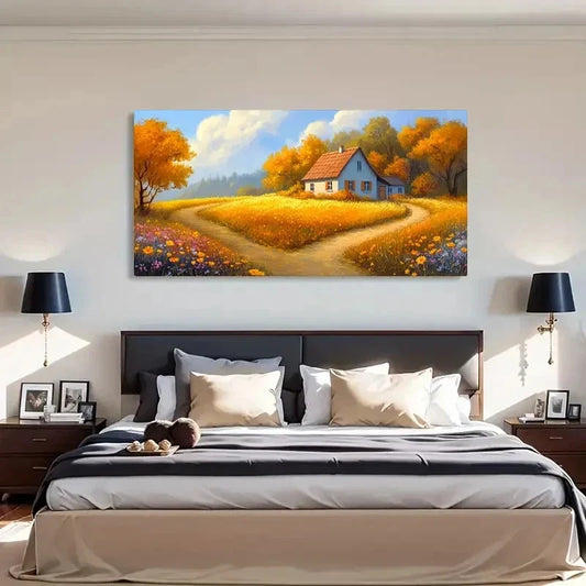 Autumn Landscape Modern Décor Wall Art Canvas Office Home Room Framed 120x60cm