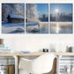3pcs  calm charm Winter Swan Lake Wrapped Wall Art Set Canvas Framed 40x60cm - High Quality Print 100% Australian Made Wall Canvas Ready to Hang